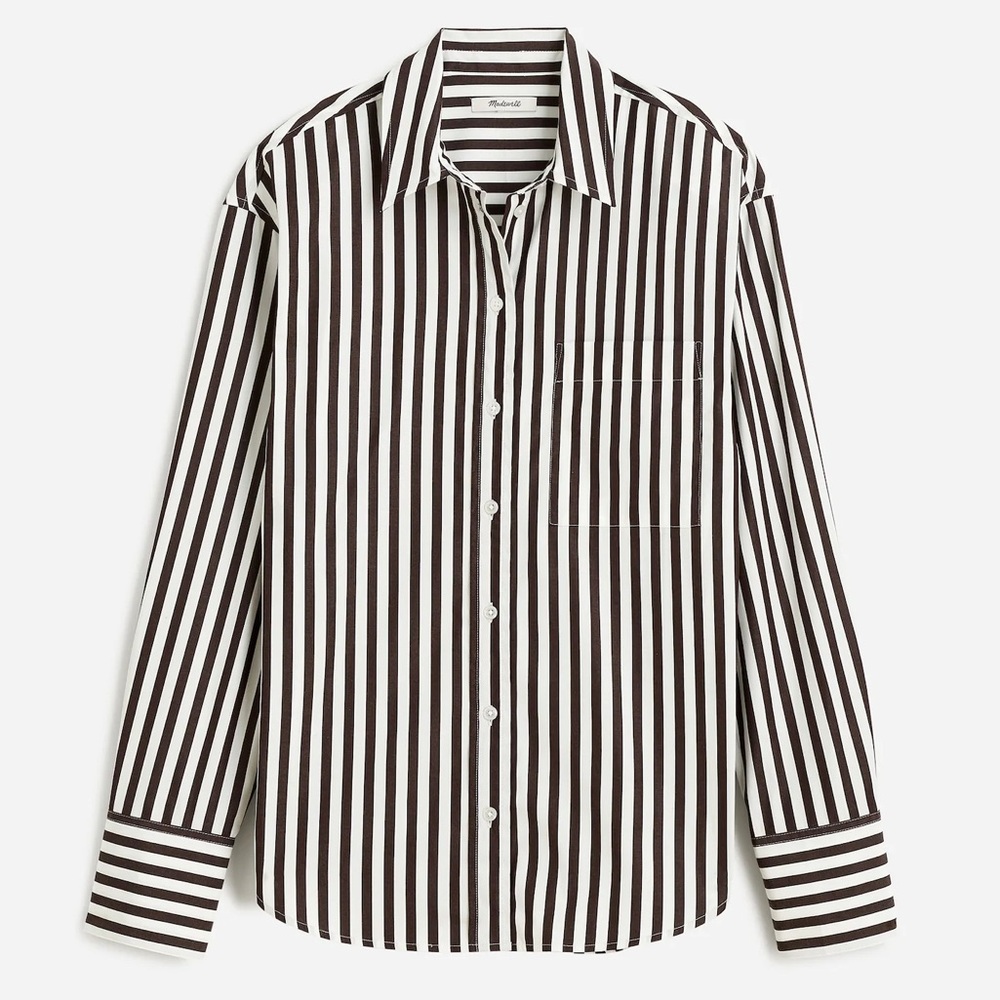 Madewell - Relaxed Button-Up Shirt in Dark Carob - Picture 4 of 6